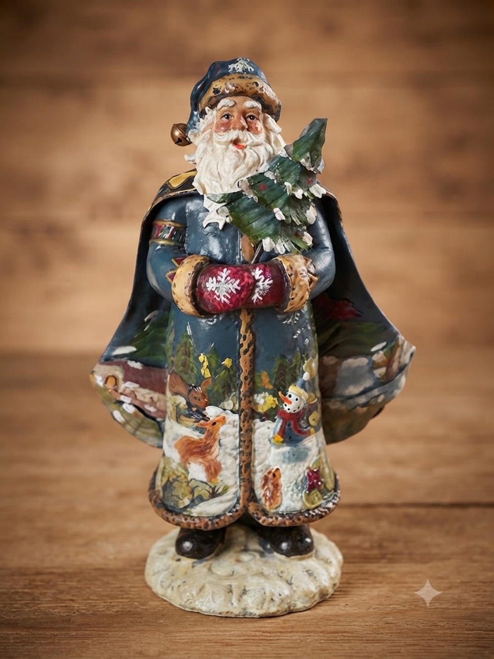 Vintage 2001 Holiday Elegance MSI Irving hand-painted Santa figure